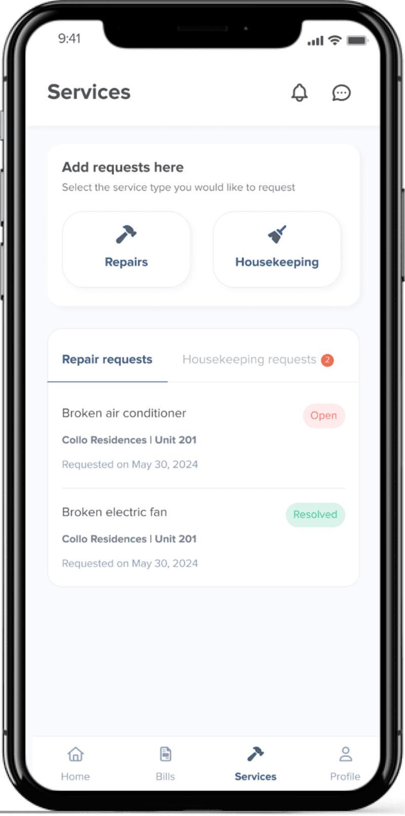 Collo mobile property management app - GCash rent payment and online rent collection Philippines