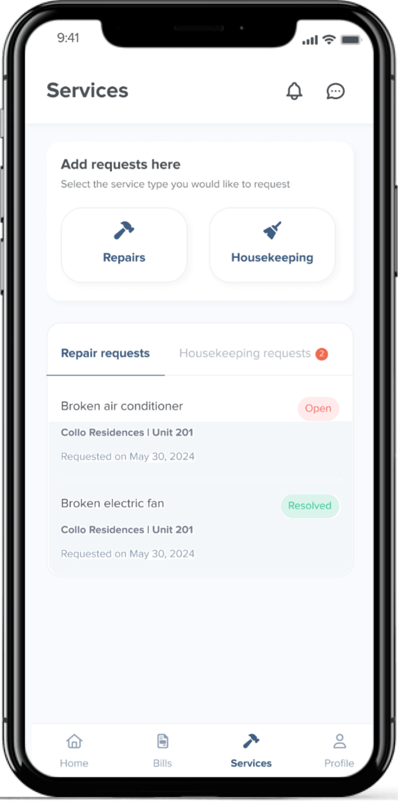 Collo mobile property management app - GCash rent payment and online rent collection Philippines